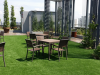 A rooftop garden from a restaurant